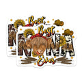 (2 Pack) Highland Cow Mama Magnets - Best Mama Ever Decor - Rustic Cow Print Refrigerator Magnets - 5 Inches On Longest Side - Thick Durable Magnet - Made in USA - MAG30528