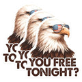 (3 Pack) American Eagle Decals - Funny Eagle - Patriotic Laptop Decal - 3 Inches On Longest Side - Easy Peel & Apply - Made in USA - 3MCS6172