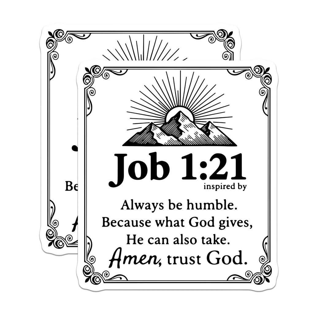 (2 Pack) Job 1 21 Magnets - Religious Scripture - Inspirational Quote - 5" On Longest Side - Premium Magnet - for Cars, Refrigerators, Toolboxes, Lockers - Made in USA - MAG14530