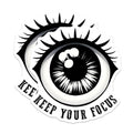 (2 Pack) Inspirational Eye Magnets - Motivational Quote - Keep Your Focus Home Decor - 5" On Longest Side - for Cars, Fridges, Toolboxes - Made in USA - MAG8085
