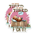 (2 Pack) Funny Beaver Magnets - Sleepy Beaver Art - Cute Animal ZZZ Magnet for Office - Humor Fridge Magnets - 5" On Longest Side - for Cars, Fridges, Toolboxes - Made in USA - MAG6579