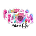 (2 Pack) Mom Life Tie Dye Sunflower Magnets - Mama Fridge Decor - Mother's Day Appreciation - 5 Inches On Longest Side - Thick Durable Magnet - Made in USA - MAG39498