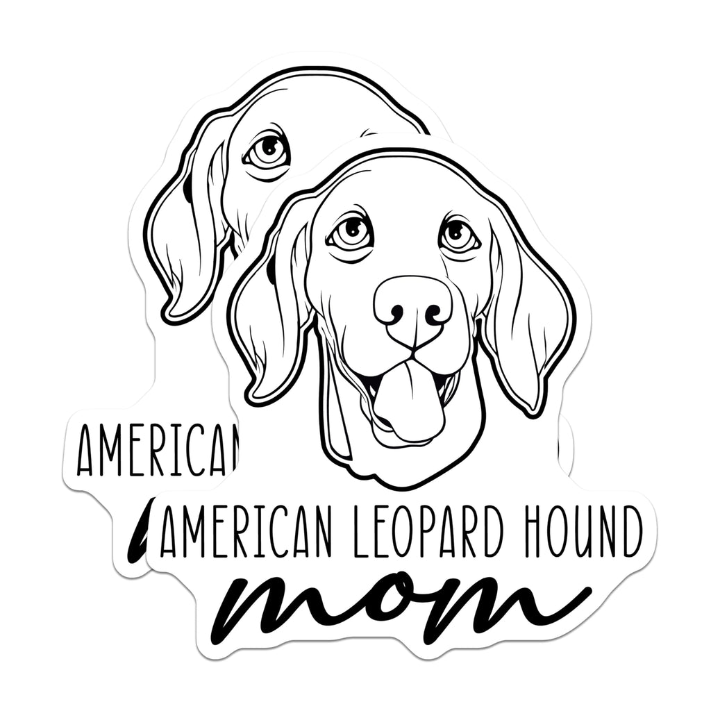(2 Pack) American Leopard Hound Mom Magnets - Dog Lover Accessory Decor - Pet Parent Refrigerator Display - 5 Inches On Longest Side - Thick Durable Magnet - Made in USA - MAG27036