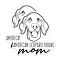 (2 Pack) American Leopard Hound Mom Magnets - Dog Lover Accessory Decor - Pet Parent Refrigerator Display - 5 Inches On Longest Side - Thick Durable Magnet - Made in USA - MAG27036