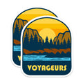 (2 Pack) Voyageurs Magnets - National Park Décor - Outdoorsy Adventure Art - 5" On Longest Side - Premium Magnet - for Cars, Refrigerators, Toolboxes, Lockers - Made in USA - MAG18065