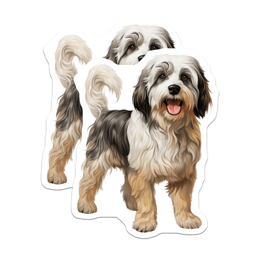(2 Pack) Shaggy Dog Magnets - Cute Pet Lover Refrigerator - Animal Art Decor Accent - 5 Inches On Longest Side - Thick Durable Magnet - Made in USA - MAG26384