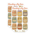 (2 Pack) Reading is My Jam Book Lover Magnets - Literary Reader Decor - Bookworm Library Fridge Magnets - 5 Inches On Longest Side - Thick Durable Magnet - Made in USA - MAG37123