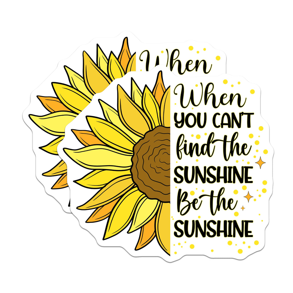 (2 Pack) Sunflower Magnets - Inspirational Quote - Be The Sunshine Decor - 5" On Longest Side - Premium Magnet - for Cars, Refrigerators, Toolboxes, Lockers - Made in USA - MAG17177