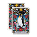 (2 Pack) Penguin Stickers - Colorful Animal Stickers - Nature Art Stickers for Journal Laptops - 5" On Longest Side - Sticks to Smooth Flat Surfaces - Made in USA - BMCS4481