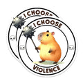 (2 Pack) Capybara Humor Magnets - Funny Animal Magnets - Cute Violence-Themed Magnets - 5" On Longest Side - for Cars, Refrigerators, Toolboxes, Lockers - Made in USA BMCS3256