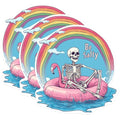 (3 Pack) Be Salty Decals - Skeleton Decal - Flamingo Decals - 3 Inches On Longest Side - Easy Peel & Apply - Made in USA - 3MCS0868