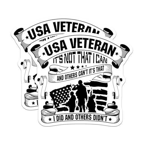 (2 Pack) USA Veteran Magnets Magnets - 5" On Longest Side - Made in USA - Sticks to Refrigerators & Metal Surfaces - MAG8916