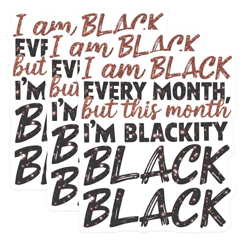 (3 Pack) Black History Decals - Laptop Stickers - Black Lives Matter Decal - 3 Inches On Longest Side - Easy Peel & Apply - Made in USA - 3MCS2877