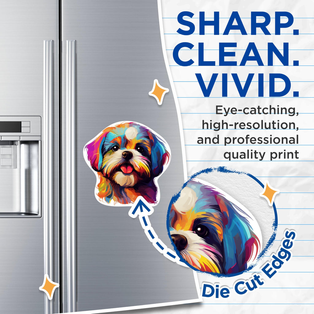 (2 Pack) Shih Tzu Dog Breed Magnets - 5 Inches On Longest Side - Choose from Over 100 Dog Breeds - for Cars, Refrigerators, Toolboxes - Made in USA - MAG1951