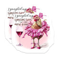 (2 Pack) I Googled My Symptoms Turns Out I Need More Wine Chicken Magnets - Funny Chicken Magnets - Quirky Wine - 5" On Longest Side - for Cars, Fridges, Toolboxes - Made in USA - MAG4365