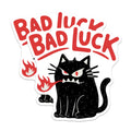 (2 Pack) Bad Luck Black Cat Magnets - Fire Breathing Feline Decor - Spooky Funny Magnet Set - 5 Inches On Longest Side - Thick Durable Magnet - Made in USA - MAG21728