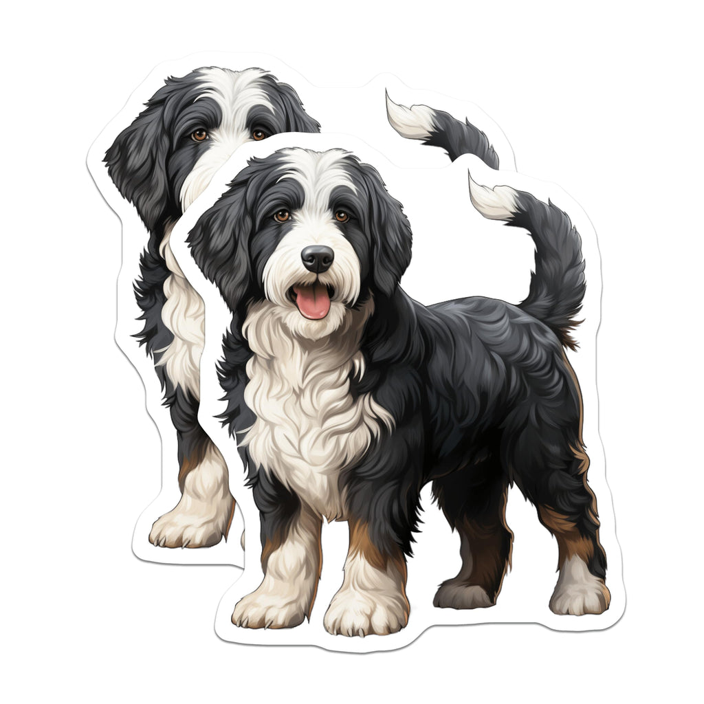 (2 Pack) Bernese Mountain Dog Magnets - Bernedoodle Dog Lover - Fridge Decor Accessory - 5 Inches On Longest Side - Thick Durable Magnet - Made in USA - MAG26190