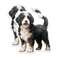 (2 Pack) Bernese Mountain Dog Magnets - Bernedoodle Dog Lover - Fridge Decor Accessory - 5 Inches On Longest Side - Thick Durable Magnet - Made in USA - MAG26190