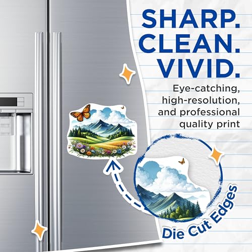 (2 Packs) Mountains and Beautiful Scenery Magnets - Forest Hiking Nature Beautiful Magnets - 5 Inches On Longest Side - Premium Magnet - for Fridges, Toolboxes, Cars - Made in USA - MAG2291