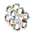(2 Pack) Inspirational Quote Stickers - Motivational Puzzle Piece Stickers - Positive Affirmation Stickers - 5" On Longest Side - Sticks to Smooth Flat Surfaces - Made in USA - BMCS5974