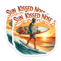 (2 Pack) Sun Kissed Nose Magnets Magnets - Surfing Decor - Coastal Beach Art - 5" On Longest Side - Made in USA - Sticks to Refrigerators & Metal Surfaces - MAG9308