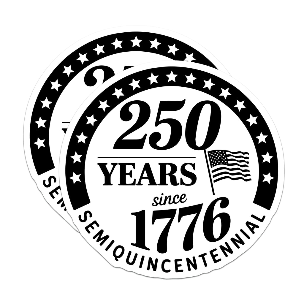 (2 Pack) USA 250th Anniversary Commemorative Magnets - Semiquincentennial - American Historical Emblem - 5 Inches On Longest Side - Thick Durable Magnet - Made in USA - MAG37758