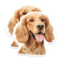 (2 Pack) Cocker Spaniel Magnets - Happy Dog Lover Decor - Pet Owner Refrigerator Art - Animal Appreciation Home Accent - 5 Inches On Longest Side - Thick Durable Magnet - Made in USA - MAG29455