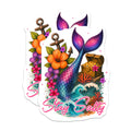 (2 Pack) Mermaid Tail Magnets - Stay Salty Quote - Ocean Beach Decor - 5 Inches On Longest Side - Thick Durable Magnet - Made in USA - MAG38348