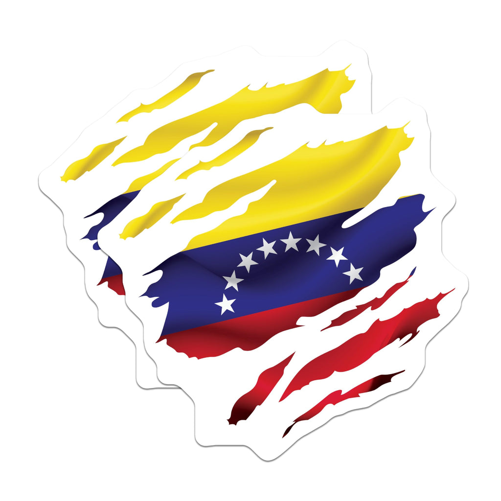 (2 Pack) Venezuela Flag Magnets - Venezuelan Pride - Fridge Magnets - 5" On Longest Side - Premium Magnet - for Cars, Refrigerators, Toolboxes, Lockers - Made in USA - MAG17910