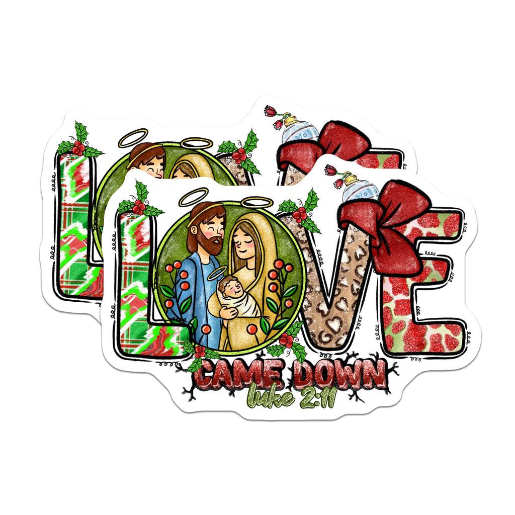 (2 Pack) Christmas Nativity Magnets - Religious Christmas Decor - Holy Family Fridge Magnets - Luke 2:11 Christian Kitchen - 5 Inches On Longest Side - Thick Durable Magnet - Made in USA - MAG28902