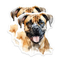 (2 Pack) Watercolor Boxer Dog Magnets - Boxer Lover Pet Decor - Dog Mom Fridge Magnets - 5 Inches On Longest Side - Thick Durable Magnet - Made in USA - MAG30759