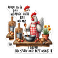 (2 Pack) Funny Chicken Magnets - Cute Kitchen - Hilarious Animal Designs - 5" On Longest Side - for Cars, Fridges, Toolboxes - Made in USA - MAG4513