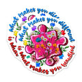 (2 Pack) Autism Acceptance Magnets - Neurodiversity Support Decor - Different is Beautiful Positive Affirmation - 5 Inches On Longest Side - Thick Durable Magnet - Made in USA - MAG29583