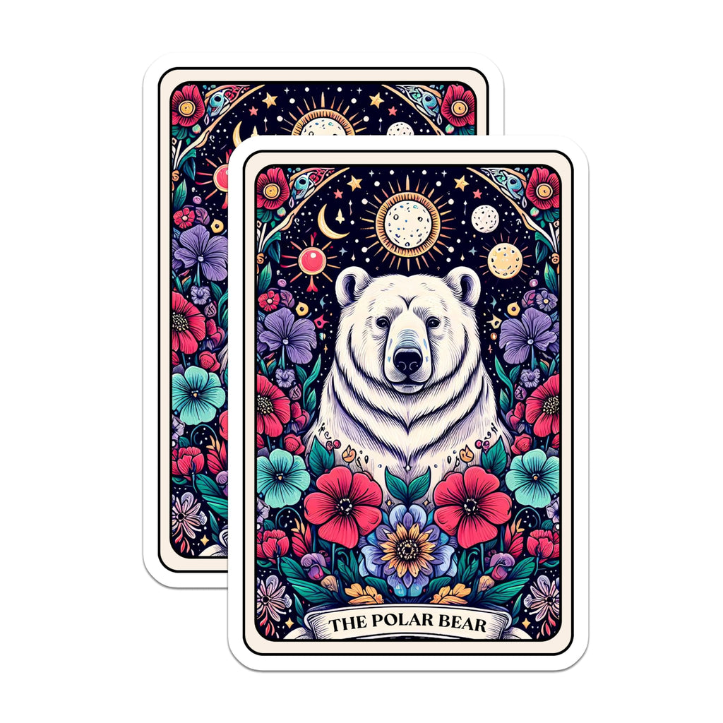 (2 Pack) Polar Bear Magnets - Colorful Animal Design - Nature Theme - 5" On Longest Side - for Cars, Fridges, Toolboxes - Made in USA - MAG4483