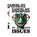 (2 Pack) Funny Lizard Magnets - Sarcastic Reptile - Cancel My Subscription - 5" On Longest Side - Premium Magnet - for Cars, Refrigerators, Toolboxes, Lockers - Made in USA - MAG15185