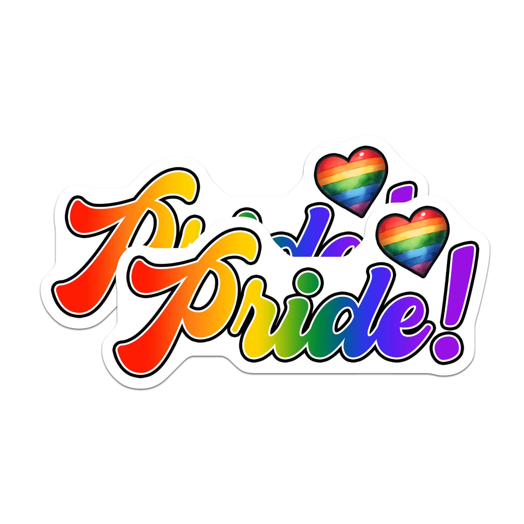 (2 Pack) Pride Magnets - LGBTQ Decor - Rainbow Heart Fridge Magnets - 5" On Longest Side - Premium Magnet - for Cars, Refrigerators, Toolboxes, Lockers - Made in USA - MAG17001