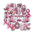 (2 Packs) Give Cancer The Boot Magnets - Breast Cancer Awareness Magnets - 5 Inches On Longest Side - Premium Magnet - for Fridges, Toolboxes, Cars - Made in USA - MAG2434