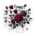 (2 Pack) Gothic Roses Magnets - Dark Floral Art - Red And Black Rose Bouquet Fridge Magnets - 5" On Longest Side - Premium Magnet - for Cars, Refrigerators, Toolboxes, Lockers - Made in USA - MAG15743