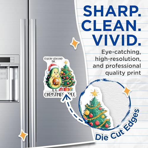 (2 Pack) Christmas Tree Avocado Magnets Magnets - Cute Holiday Decor - 5" On Longest Side - Made in USA - Sticks to Refrigerators & Metal Surfaces - MAG8387