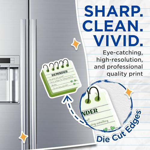 (2 Pack) Reminder Motivational Magnets Magnets - Inspirational Quote - Positive Message - 5" On Longest Side - Made in USA - Sticks to Refrigerators & Metal Surfaces - MAG8335