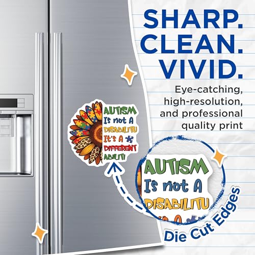 (2 Pack) Sunflower Puzzle Piece Magnet - Inspirational Quote - 5" On Longest Side - Sticks to Smooth Flat Surfaces - Made in USA - MAG9690