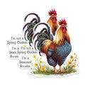 (2 Pack) Seasoned Rooster Magnets - Funny Chicken Magnets - Farm Animal Decor Magnets for Kitchen- 5" On Longest Side - for Fridges, Toolboxes, Cars - Made in USA - MAG2602