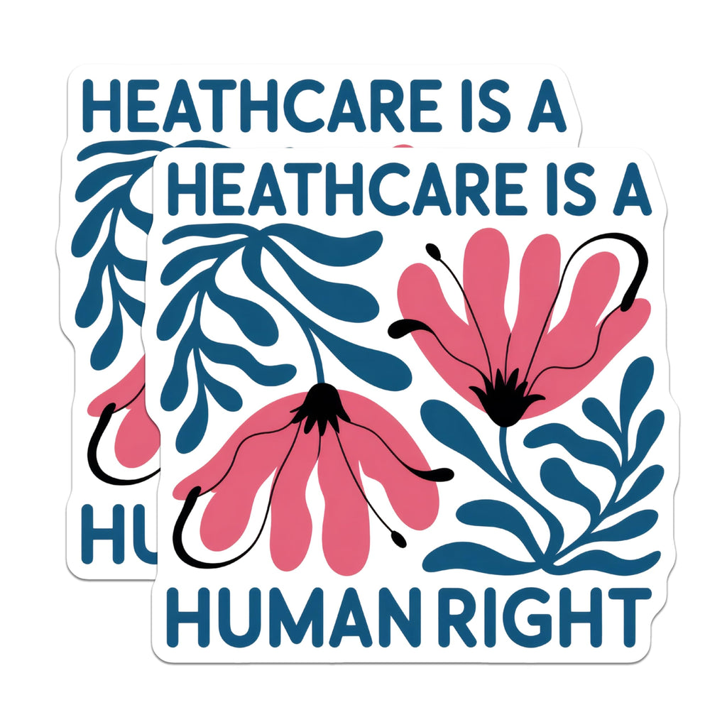 (2 Pack) Human Rights Magnet - Healthcare Magnet - Floral Art Magnets - 5" On Longest Side - Premium Magnet - for Cars, Refrigerators, Toolboxes, Lockers - Made in USA - MAG15607