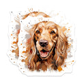 (2 Pack) Watercolor Dog Magnets - Happy Spaniel Art - Pet Lover Decor - 5 Inches On Longest Side - Thick Durable Magnet - Made in USA - MAG27919