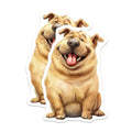(2 Pack) Happy Dog Magnets - Cute Pet Lover Refrigerator Decor - Puppy Parent Kitchen Art - 5 Inches On Longest Side - Thick Durable Magnet - Made in USA - MAG30940