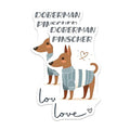 (2 Pack) Doberman Pinscher Magnets - Cute Dog Magnets - Pet Lover Magnets - 5" On Longest Side - for Cars, Fridges, Toolboxes - Made in USA - MAG7298