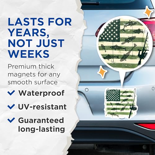 (2 Pack) 5" On Longest Side Magnet - Sticks to Smooth Flat Surfaces - Made in USA - MAG10165