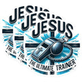 (3 Pack) Jesus Decals - The Ultimate Trainer - Christian Laptop Decals - 3 Inches On Longest Side - Easy Peel & Apply - Made in USA - 3MCS8400