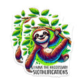 (2 Pack) Sloth Magnets - Funny Sloth Saying - Cartoon Sloth Decor - 5" On Longest Side - Premium Magnet - for Cars, Refrigerators, Toolboxes, Lockers - Made in USA - MAG15535