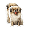 (2 Pack) Pekingese Dog Magnets - Happy Fluffy Puppy Pet Art - Shih Tzu Lover Fridge Decor - Animal Owner Accessory - 5 Inches On Longest Side - Thick Durable Magnet - Made in USA - MAG26156